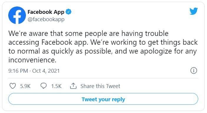 Facebook is Down