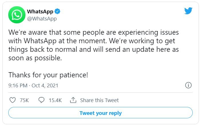 WhatsApp is Down